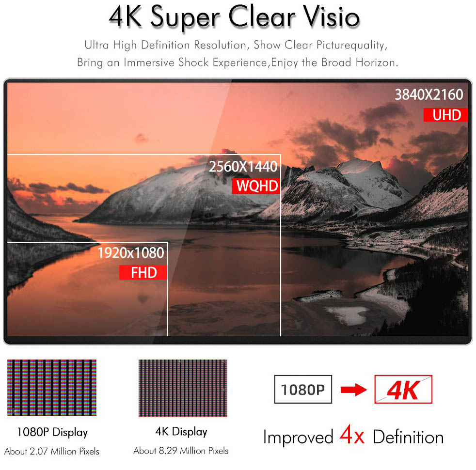 4k uhd touchscreen usb monitor
