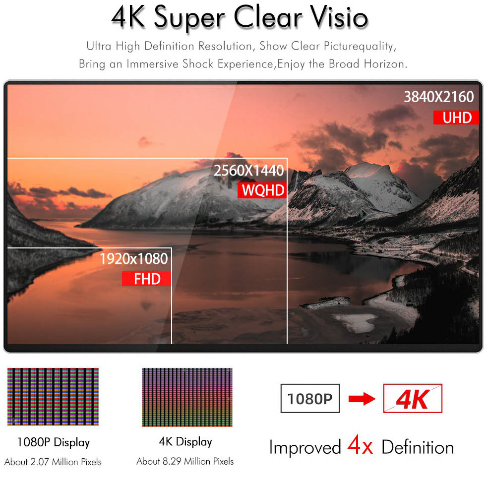 4k uhd touchscreen usb monitor