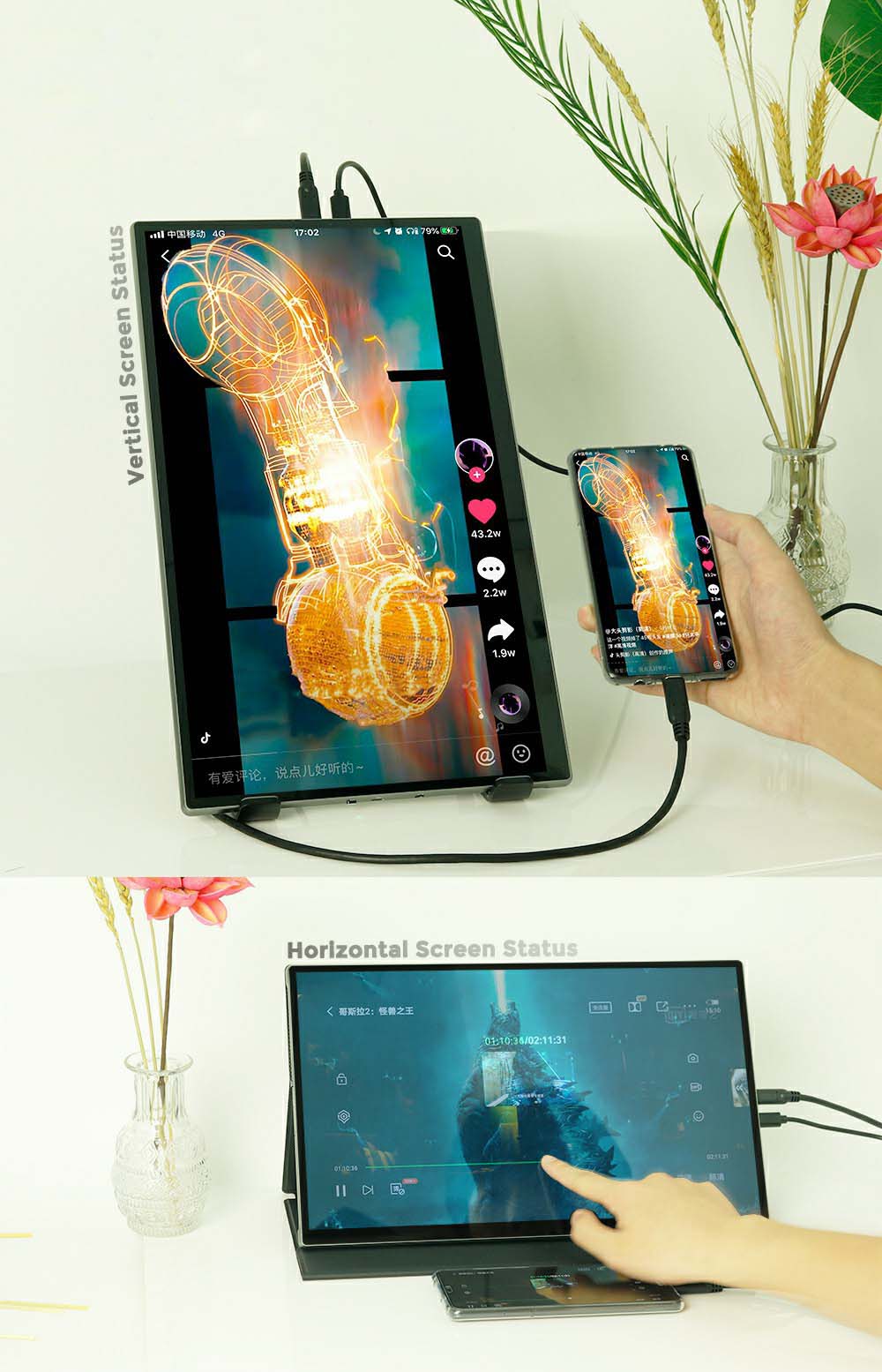 4k uhd touchscreen usb monitor