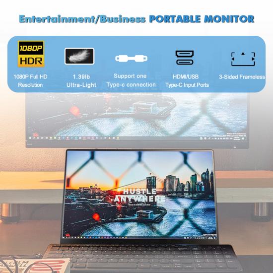 15.8 inch 1080p mini HDMI portable monitor supplier