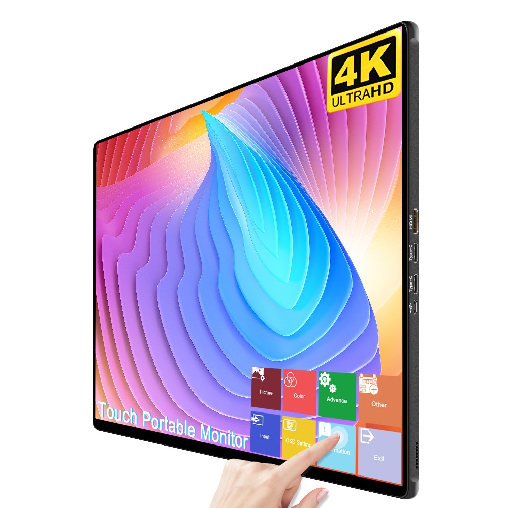 Portable Monitor 4K Touchscreen 15.6 Inch Auto-Rotating Touch